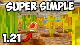 Minecrafts BEST Automatic Melon amp Pumpkin Farm  121 Tutorial [upl. by Sylado]