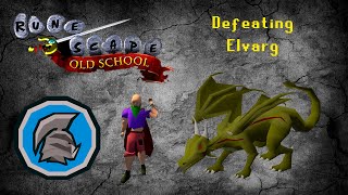 OSRS Ironman  Defeating Elvarg in Dragon Slayer I Very low stats [upl. by Anahsahs574]