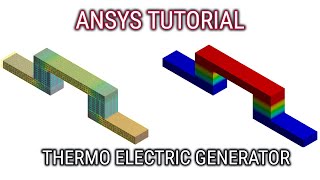 ANSYS Thermoelectric Generator TEG Tutorial  Thermal Electric Analysis in ANSYS Workbench  TEG [upl. by Oflunra]