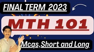 mth 101 final term  important mcqs  vu update [upl. by Amble58]