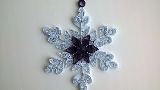 How To Make Beautiful Quilling Snowflake  DIY Crafts Tutorial  Guidecentral [upl. by Gherardo426]