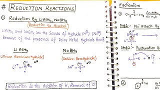 24 Reduction of Aldehyde ketone By LiAlH4 NaBH4 chapter12 class12 neet jee organicchemistry [upl. by Ninnahc]