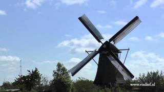 Overwaard Molen No 6 in Molengebied Kinderdijk [upl. by Nodla]