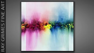 Simple Blending Techniques for Abstract Painting  Step by Step Acrylics  Abstract Painting 458 [upl. by Tuhn546]