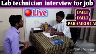 Lab technician interview for job  Live interview Lab technician [upl. by Bobine22]