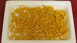 Besan Sev Laung Hindi Recipe video  Chickpea Noodles  Indian Namkeen snack [upl. by Wieche56]