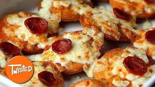 How To Make Stuffed Pepperoni Pizza Dippers  Party Appetizers  Homemade Pizza  Twisted [upl. by Aseen111]