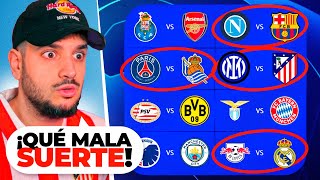 REACCIONANDO al SORTEO de OCTAVOS de LA CHAMPIONS LEAGUE NOS TOCA EL PEOR EQUIPO POSIBLE [upl. by Freya]