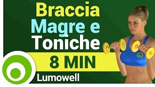 Esercizi per Dimagrire e Tonificare le Braccia Velocemente  Allenamento a Casa di 8 Minuti [upl. by Acinnod497]