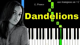 Dandelions Ruth B EASY Piano Tutorial [upl. by Gunnar185]