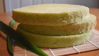 Pandan Chiffon Layer Cake  Sponge Cake [upl. by Florinda]