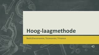 Hoog laagmethode [upl. by Fiorenze]