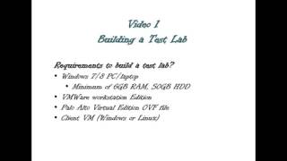 Palo Alto Firewalls Building a Test Bed Lab for Palo Alto Firewalls using VMWare [upl. by Atihana551]