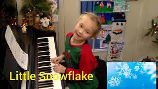 Little Snowflake piano for mommy 6 years old [upl. by Yuma740]