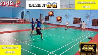 SMASH DEKH OPPONENT BHI SOCH MEIN PAD GAYA KI GOLI THA YA SHUTTLE 😱🔥 Mens Doubles Badminton match 🎯 [upl. by Ruiz]