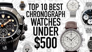 Top 10 Best Value Chronograph Watches Under 500  Seiko Citizen Bulova Dan Henry UNDONE amp More [upl. by Hayarahs]