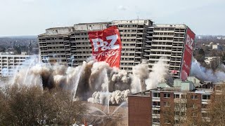 HochhausSprengung in Duisburg „Weißer Riese“ fällt [upl. by Osnofedli438]