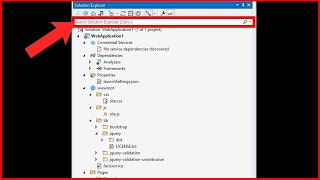 Visual Studio how to find file in solution explorerVisual Studio 2022 solution explorer [upl. by Jermain]