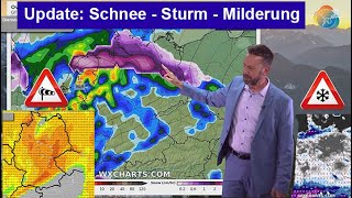 Das Wichtigste in Kürz Polarluft mit Sturmtief mit Regen Schnee amp Glätte Milderung in einer Woche [upl. by Nittirb564]