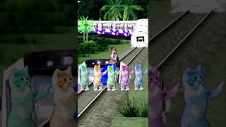 Jasmin aunty dancing with little cat baby stop the superfast traincutetrendingshortsfeed [upl. by Raquela]