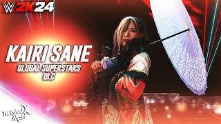 WWE 2K24 Kairi Sane Entrance Signatures amp Finishers Global Superstars DLC [upl. by Anyalram]