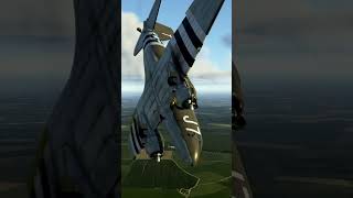 C47 Cargo plane gets hit by allied glider and loses wing shorts airplane crash [upl. by Enileme]