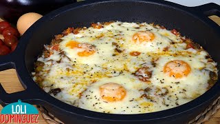 SARTÉN DE BERENJENAS Y HUEVOS RECETA SALUDABLE FÁCIL RÁPIDA Y DELICIOSA  Loli Domínguez [upl. by Archaimbaud]