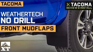 Tacoma Weathertech Black No Drill Front MudFlaps 20162019 Review amp Install [upl. by Ydnew]