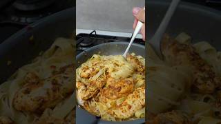 Tagliatelles aux poulet facile à faire  🤤🍝 shorts recette pâtes tagliatelles seizemay [upl. by Novihc]