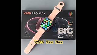 V200 Pro Max 🔥22 inch Infinite display  Screen password  Rise to wake  smartwatch shorts [upl. by Almira376]