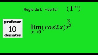 limites regla de L´Hopital 15 uno elevado a infinito [upl. by Ewnihc832]