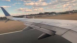 Boeing 737  700 United Airline Take Off And Leaving Albany International airport [upl. by Enywtna]