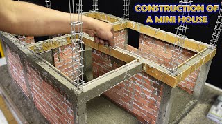 ¿Cómo construir una casa paso a paso desde la cimentación MINIATURE HOUSE WITH REAL MATERIALS [upl. by Docile41]