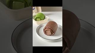 Cuộn bánh crepe matcha pudding và chocolate pudding crepe 😋 cake crepe dessert [upl. by Edie]