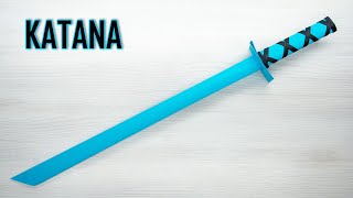 How to make a KATANA out of paper Easy paper katana origami [upl. by Yetti]