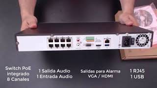 Unboxing NVR DS7608NIK28P Hikvision Español [upl. by Nifares]