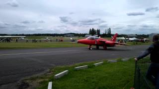 Ex RAF Red Arrows Hawker Siddeley Gnat At Air Britain Classic Fly In 2012 [upl. by Ahsikyw472]