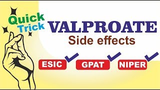 Valproate Side effects II Quick tricks to learn faster [upl. by Chrisse946]