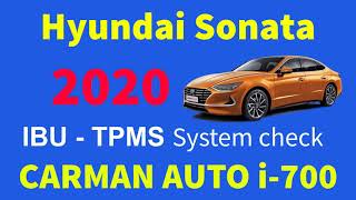 Hyundai Sonata 2020 IBU TPMS System diagnostic over SGW By CARMAN i700 [upl. by Erastatus]