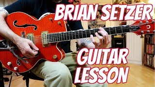 Solo like Brian Setzer  Guitar Lesson wtabs [upl. by Benil]