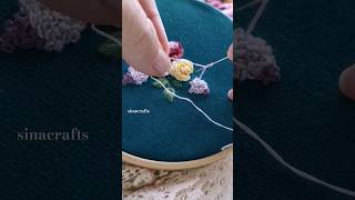 French Knot Stitch Easy Embroidery Stitch for Flowers [upl. by Eiba]