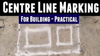 CENTRE LINE MARKING FOR BUILDING  Foundation marking  Setting out of Foundation [upl. by Airbmat]