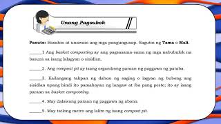 EPP IV PAGGAWA NG ORGANIKONG PATABA O ABONO [upl. by Cruz613]