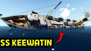 SS Keewatin SINKS In Storm  Stormworks Build and Rescue [upl. by Annua464]