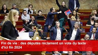 Fin de vie  des députés réclament un vote du texte dici fin 2024 [upl. by Doley286]