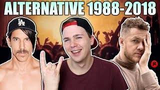 REACTING TO THE MOST POPULAR ALTERNATIVE SONGS 19882018 [upl. by Irved302]