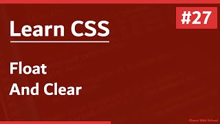 Learn CSS In Arabic 2021  27  Float And Clear [upl. by Hunter844]