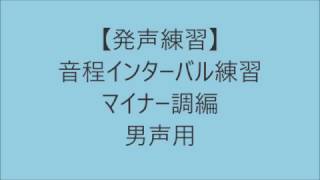 【ボイトレ用音源】音程インターバル練習・男声用・短調編【発声練習】 [upl. by Atselec137]