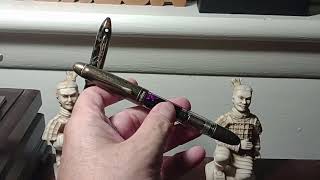 Asvines latest fountain pen  the P30 aged brass piston filler [upl. by Rowley994]