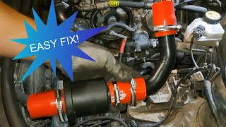 How To Fix A Damaged Air Intake Hose Vacuum leaks [upl. by Kyle]